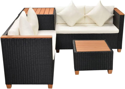Outdoor 2-Seater Patio Sofa with Cushions