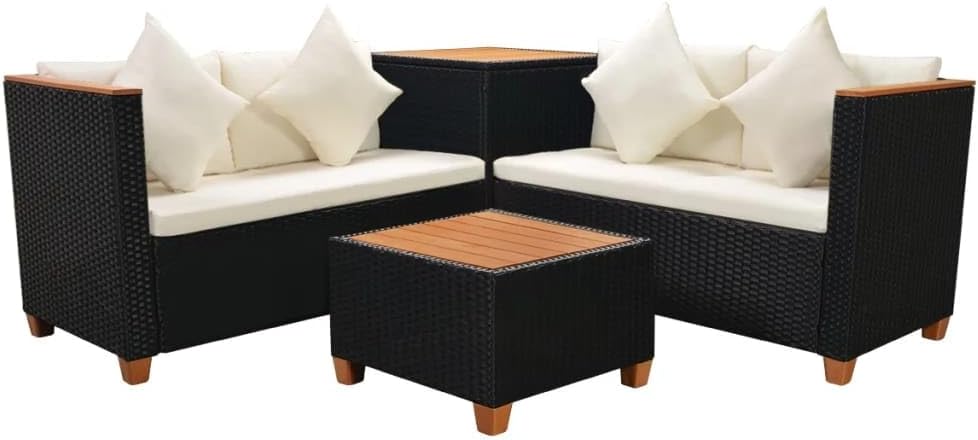 Outdoor 2-Seater Patio Sofa with Cushions
