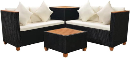 Outdoor 2-Seater Patio Sofa with Cushions