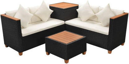 Outdoor 2-Seater Patio Sofa with Cushions