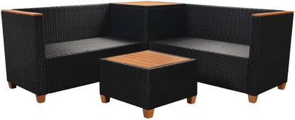 Outdoor 2-Seater Patio Sofa with Cushions
