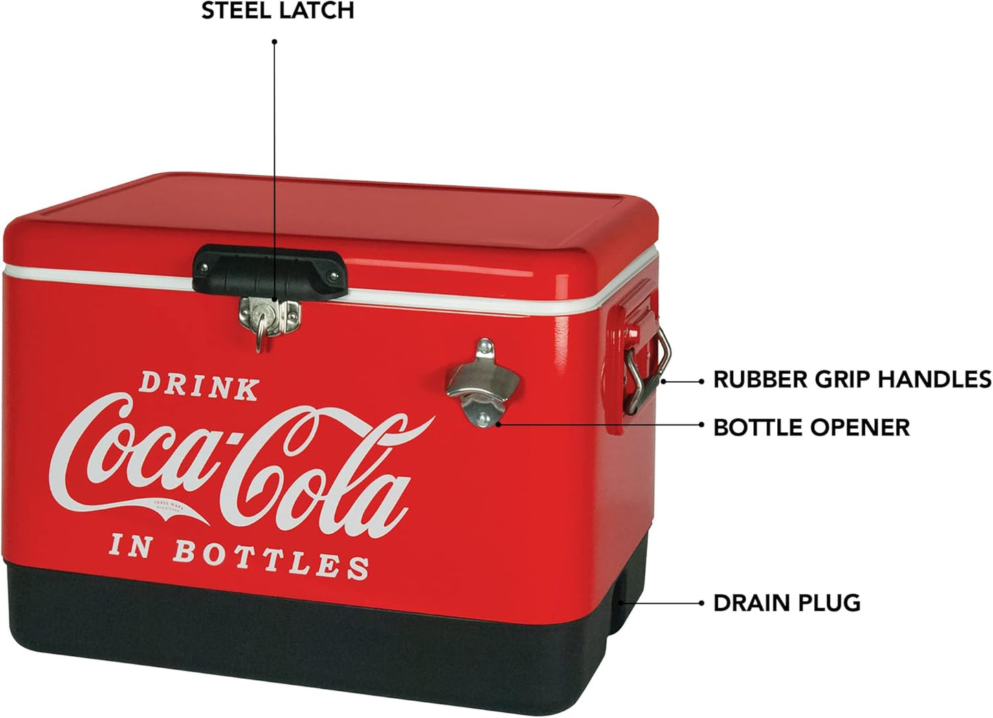Retro-Style Beverage Cooler for Camping & Tailgating