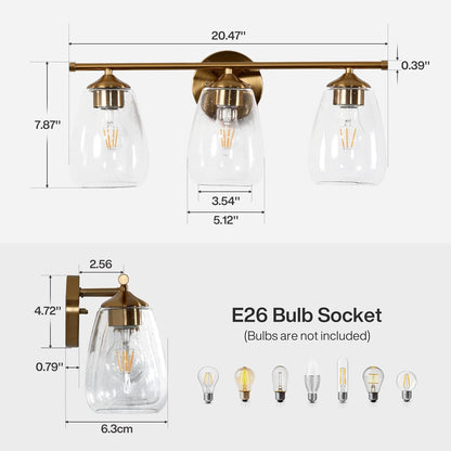 Soft Glow 3-Light Wall Lamp for Bathroom & Bedroom 💡