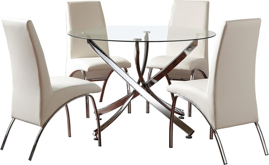 Elegant White Dining Table Set