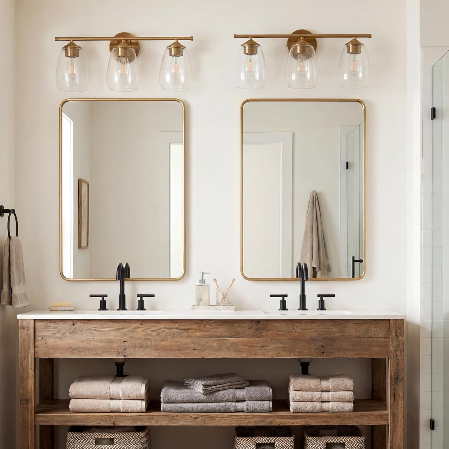 Soft Glow 3-Light Wall Lamp for Bathroom & Bedroom 💡
