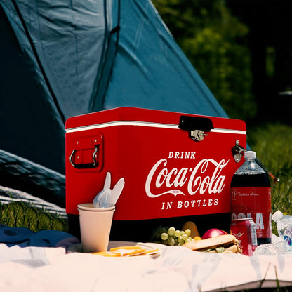 Retro-Style Beverage Cooler for Camping & Tailgating