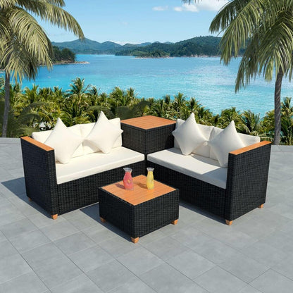 Outdoor 2-Seater Patio Sofa with Cushions