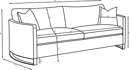 Elegant 2-Piece Velvet Sofa Set for Modern Living Rooms