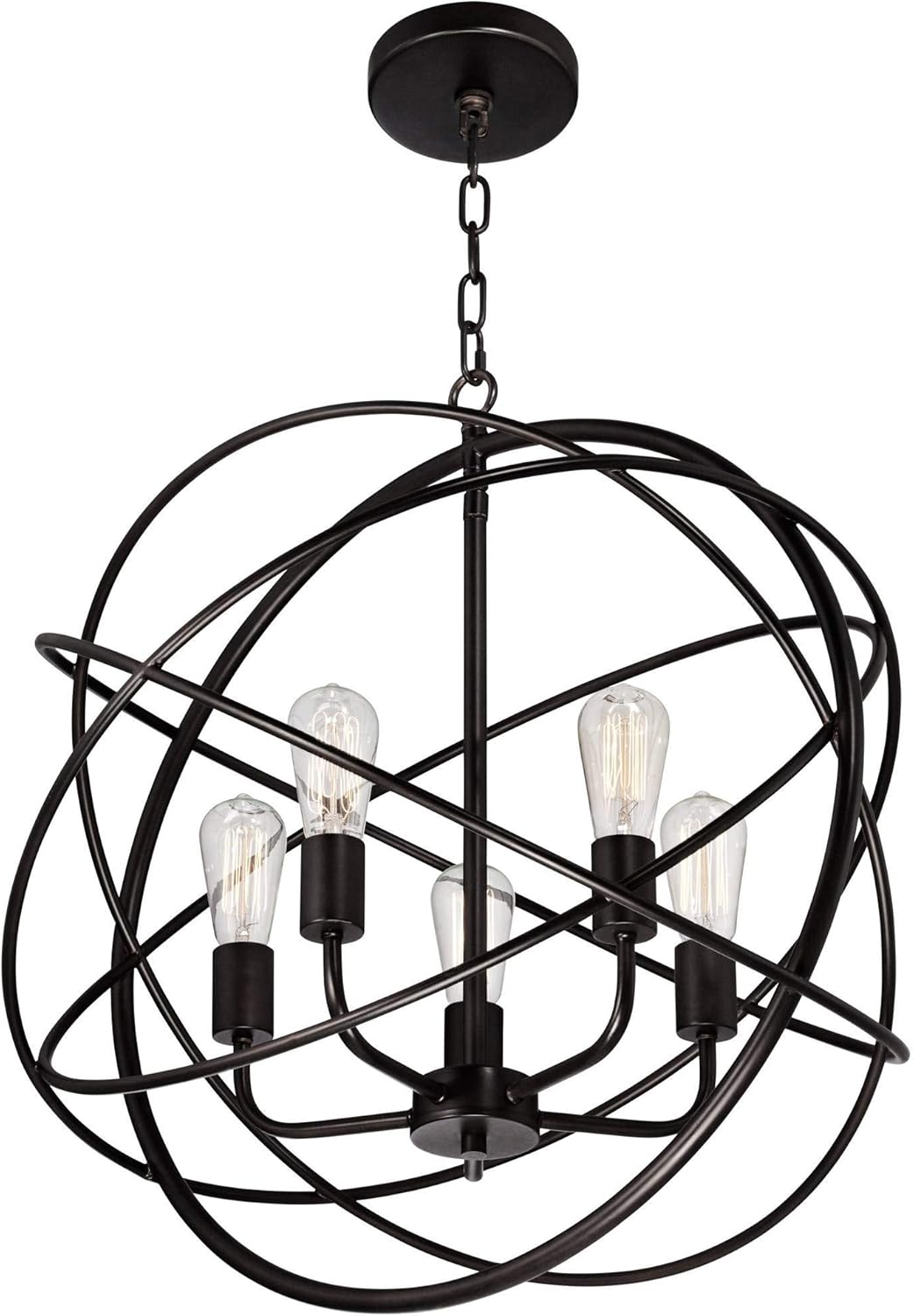 Modern Industrial Chandelier Ceiling Light 5-Light Fixture