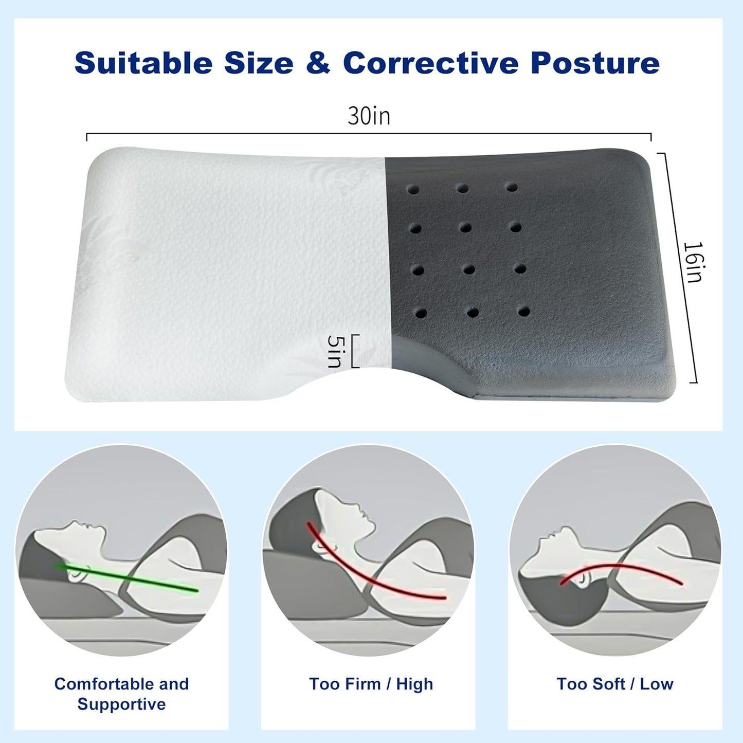 Neck-Friendly Memory Foam Pillow for Better Sleep