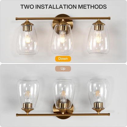 Soft Glow 3-Light Wall Lamp for Bathroom & Bedroom 💡