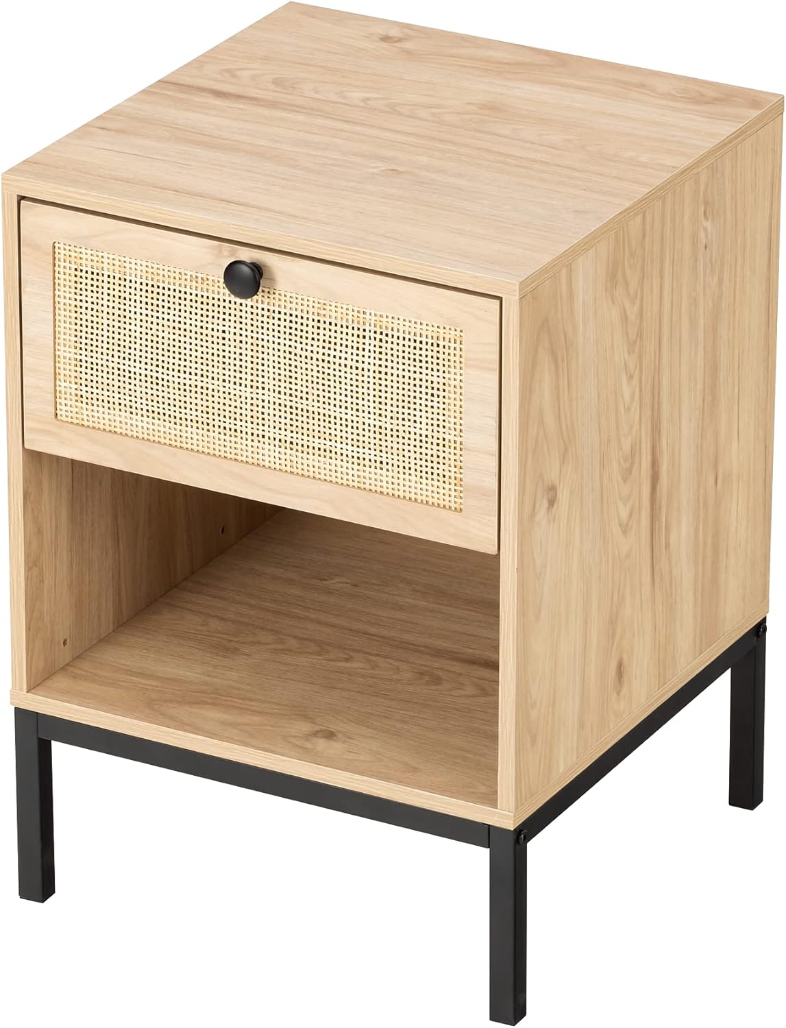 Natural Wood Nightstand Bedside Table Handmade Minimalist Style