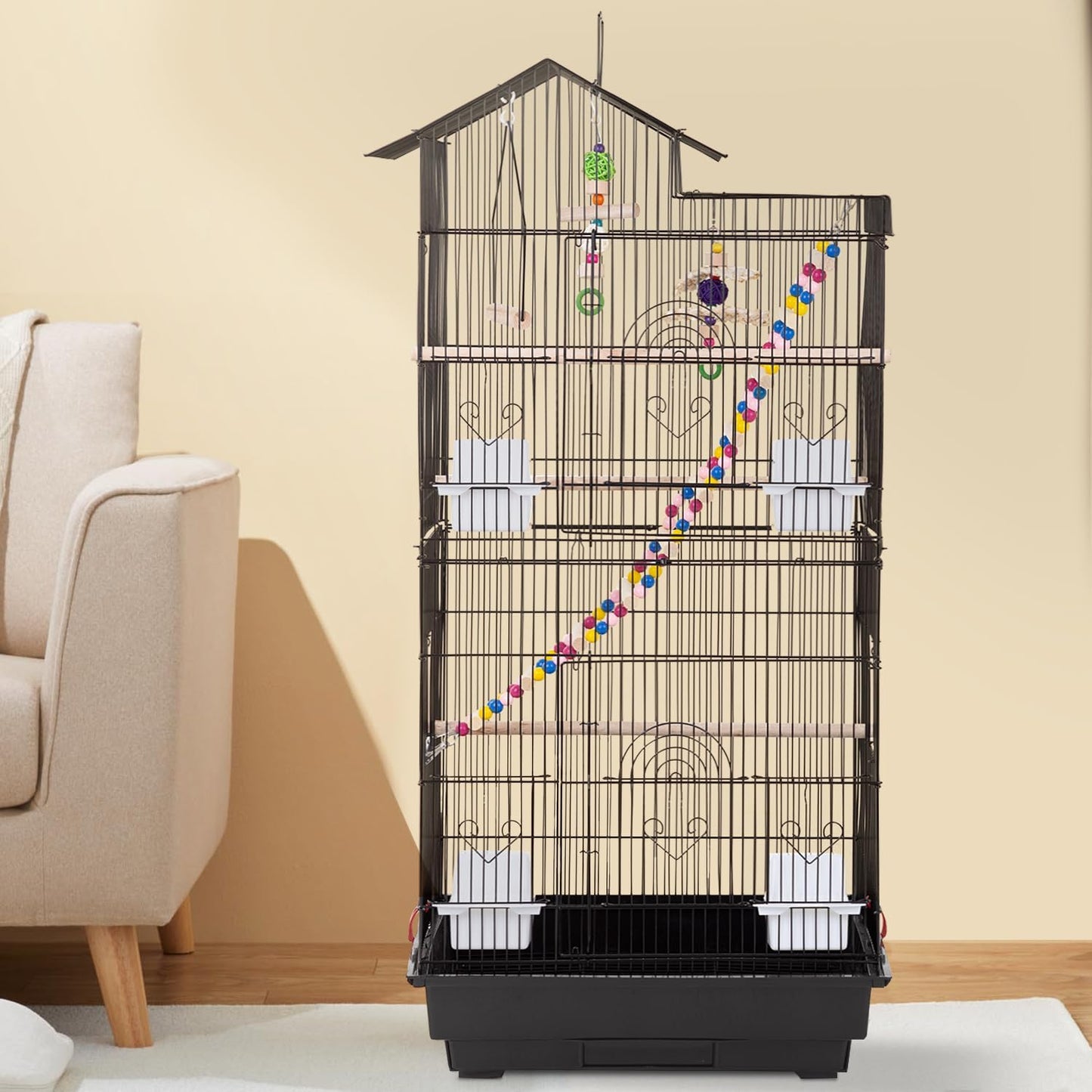 Multi-Functional Bird Cage Small Parrot & Cockatiel Home