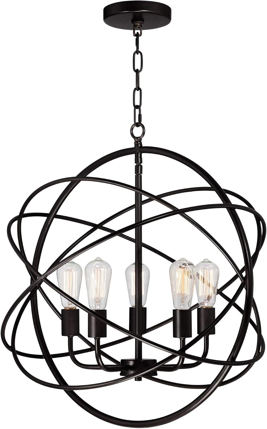 Modern Industrial Chandelier Ceiling Light 5-Light Fixture