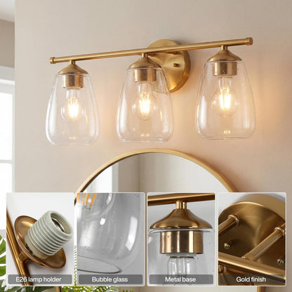 Soft Glow 3-Light Wall Lamp for Bathroom & Bedroom 💡