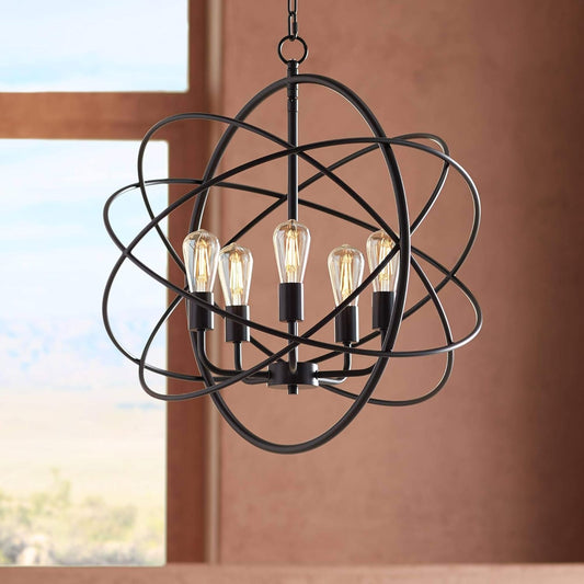Modern Industrial Chandelier Ceiling Light 5-Light Fixture