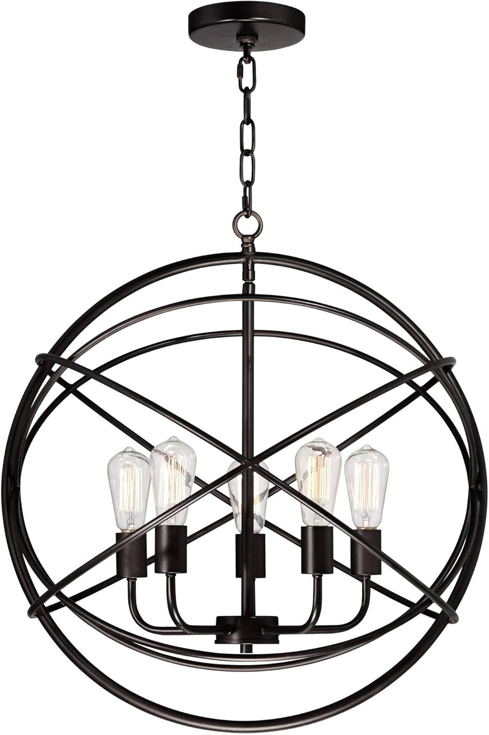 Modern Industrial Chandelier Ceiling Light 5-Light Fixture