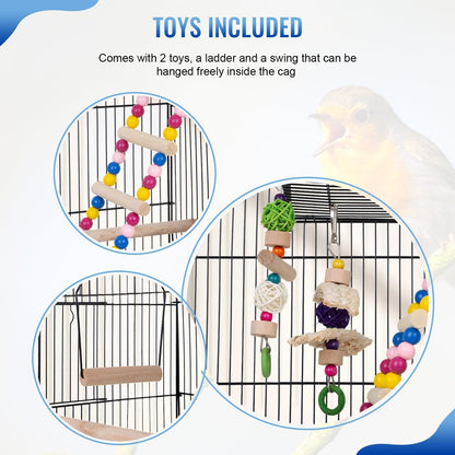 Multi-Functional Bird Cage Small Parrot & Cockatiel Home