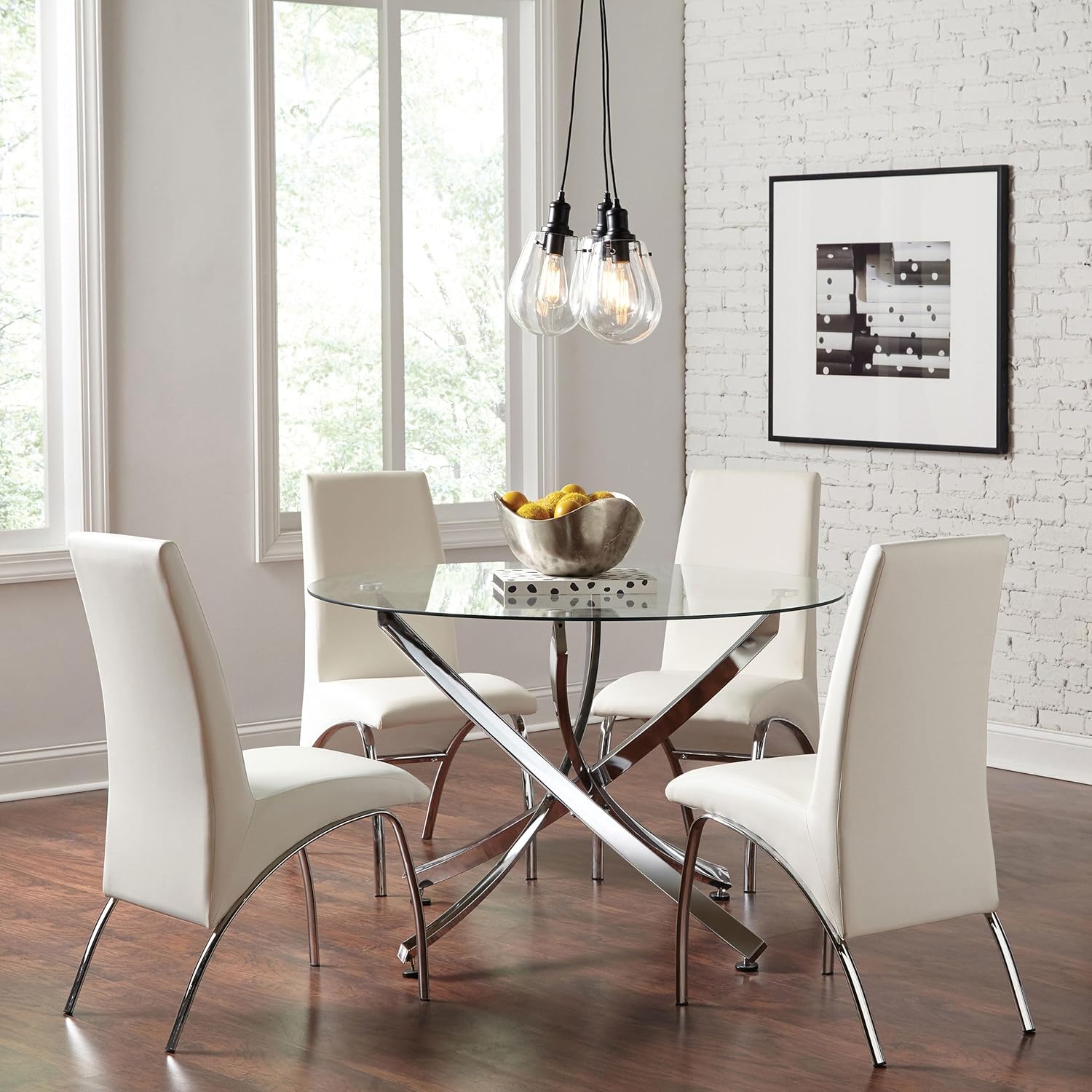 Elegant White Dining Table Set