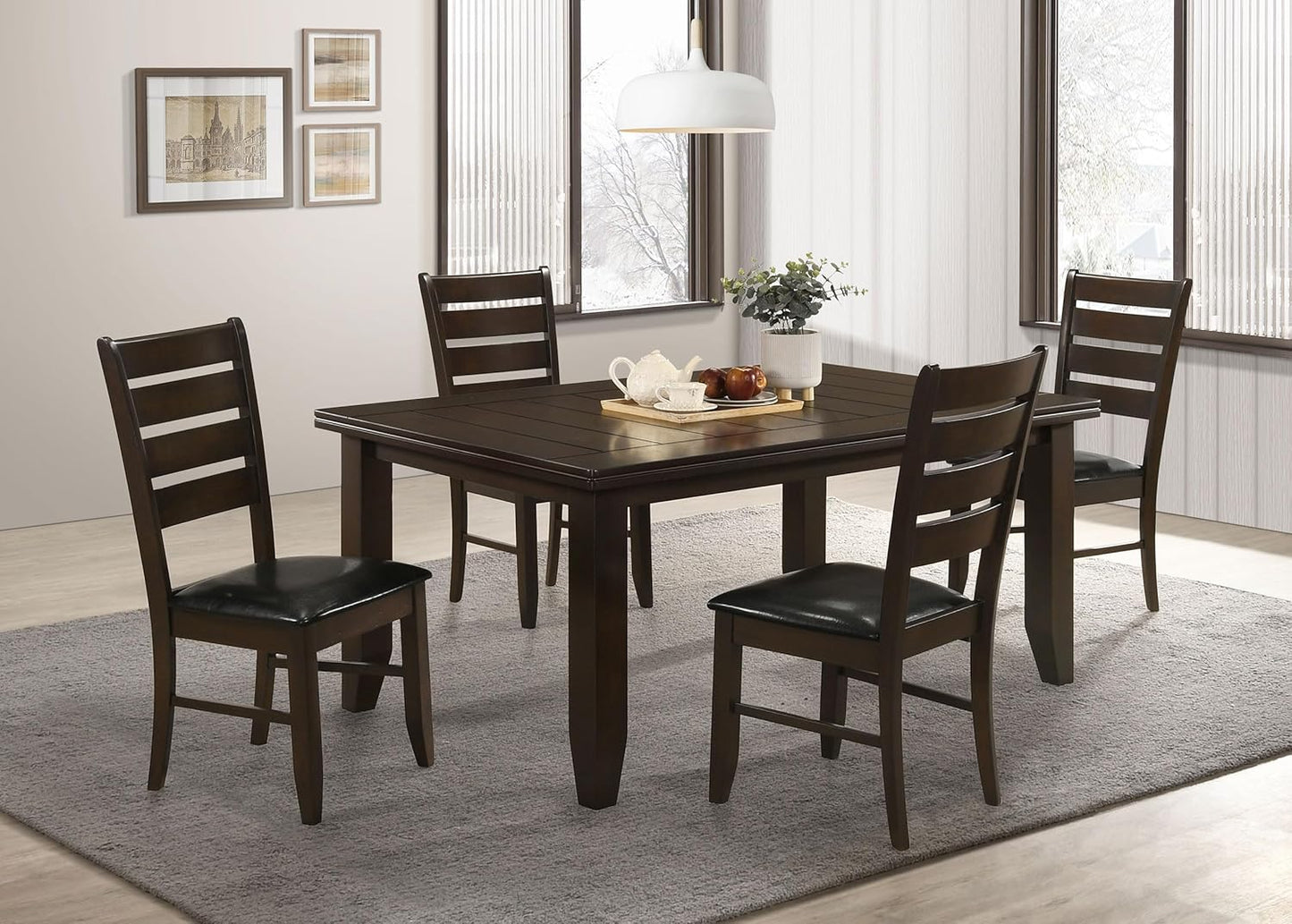 Modern Rectangular Dining Table for Warm Family Gatherings