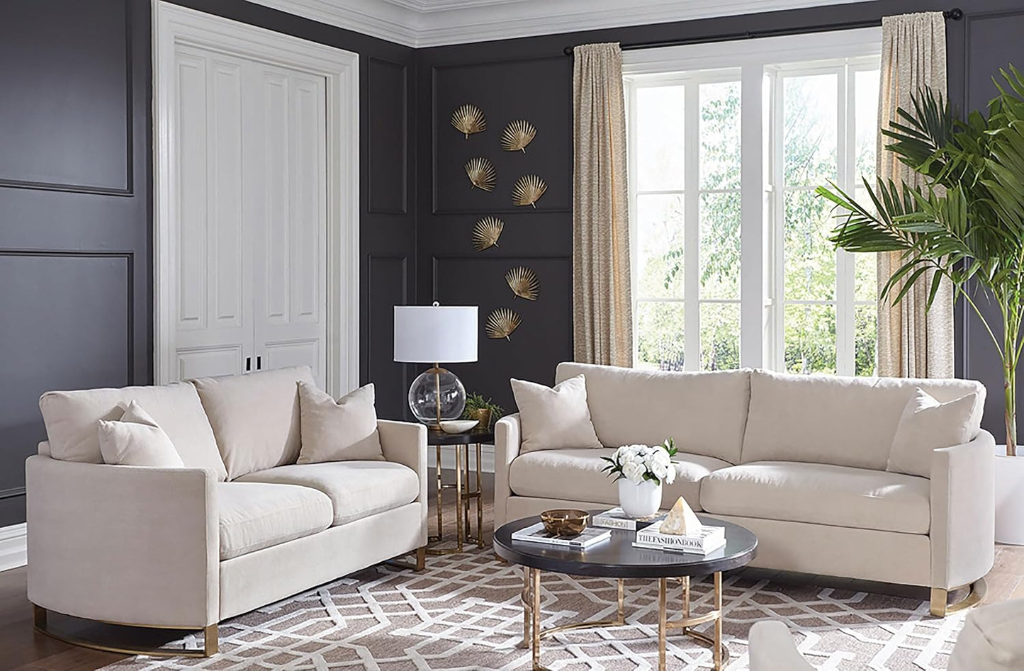 Elegant 2-Piece Velvet Sofa Set for Modern Living Rooms