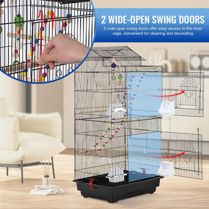 Multi-Functional Bird Cage Small Parrot & Cockatiel Home